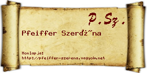 Pfeiffer Szeréna névjegykártya